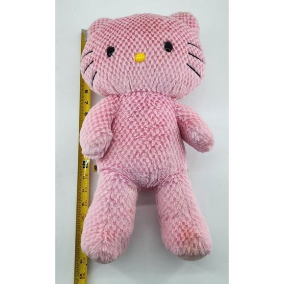 Build A Bear BAB Hello Kitty Sanrio Pink Waffle Plush Missing Bow 2011 Retired - Picture 10 of 12